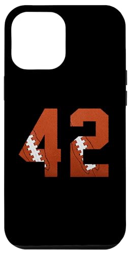 Hülle für iPhone 12 Pro Max Nummer 42 Rückseite – American Football Trikot nummeriert von Football Back Numbers Birthday Apparel Gifts