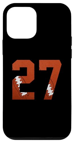 Hülle für iPhone 12 mini Nummer 27 Rückseite – American Football Trikot nummeriert von Football Back Numbers Birthday Apparel Gifts