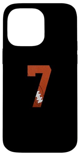 Hülle für iPhone 14 Pro Max Nummer 7 Rückseite – American Football Trikot nummeriert von Football Back Numbers Birthday Apparel Gifts