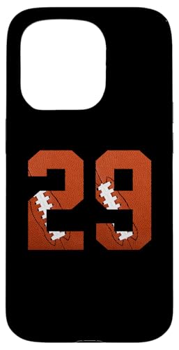 Hülle für iPhone 15 Pro Nummer 29 Rückseite – American Football Trikot nummeriert von Football Back Numbers Birthday Apparel Gifts