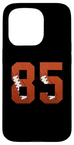 Hülle für iPhone 15 Pro Nummer 85 Rückseite – American Football Trikot nummeriert von Football Back Numbers Birthday Apparel Gifts