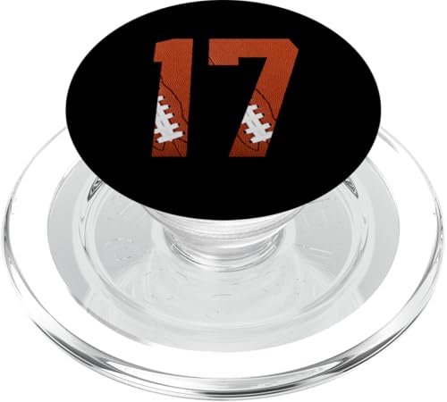 Nummer 17 Rückseite – American Football Trikot nummeriert PopSockets PopGrip für MagSafe von Football Back Numbers Birthday Apparel Gifts