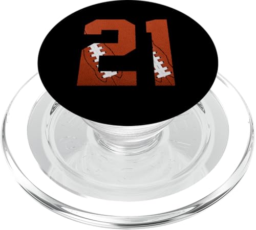 Nummer 21 Rückseite – American Football Trikot nummeriert PopSockets PopGrip für MagSafe von Football Back Numbers Birthday Apparel Gifts