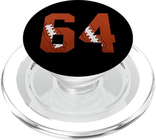 Nummer 64 Rückseite – American Football Trikot nummeriert PopSockets PopGrip für MagSafe von Football Back Numbers Birthday Apparel Gifts