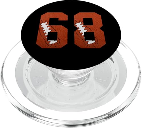 Nummer 68 Rückseite – American Football Trikot nummeriert PopSockets PopGrip für MagSafe von Football Back Numbers Birthday Apparel Gifts