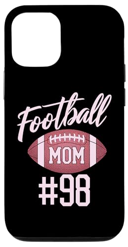 Hülle für iPhone 14 Pro Fußball Mama #98 Lustiges Mutter Frau Touchdown Mädchen Sohn Spiel von Football Mom Love Apparel