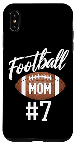 Hülle für iPhone XS Max Fußball Mama #7 Lustiges Mutter Frau Touchdown Mädchen Sohn Spiel von Football Mom Love Apparel