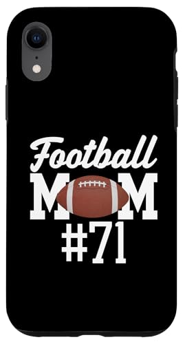 Hülle für iPhone XR Fußball Mama #71 Lustiges Mutter Frau Touchdown Mädchen Sohn Spiel von Football Mom Touchdown Tees