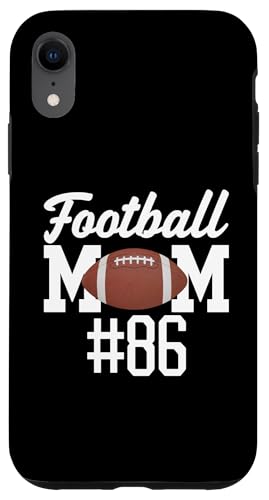 Hülle für iPhone XR Fußball Mama #86 Lustiges Mutter Frau Touchdown Mädchen Sohn Spiel von Football Mom Touchdown Tees