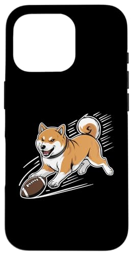 Hülle für iPhone 16 Pro Corgi Hund spielt Fußball Spieler Sport von Football Player Sports Gifts