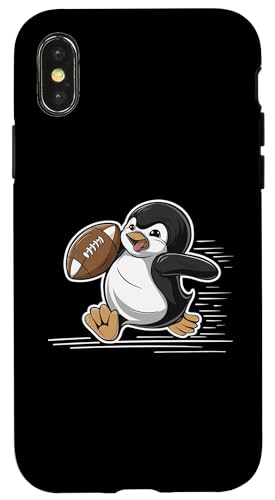 Hülle für iPhone X/XS Pinguin spielt Fußballspieler Sport von Football Player Sports Gifts