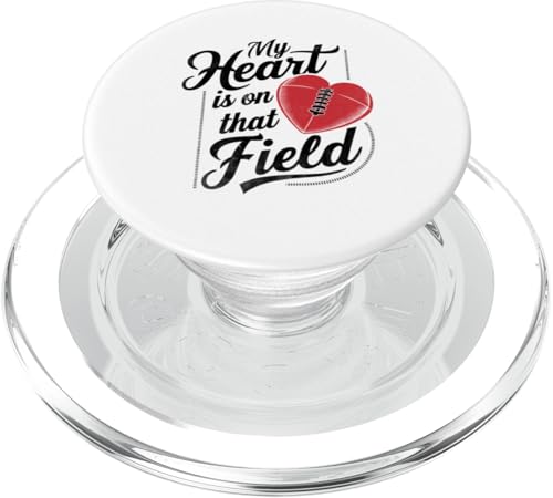 Mein Herz ist auf diesem Feld Fußballspieler PopSockets PopGrip für MagSafe von Football Player Sports Gifts