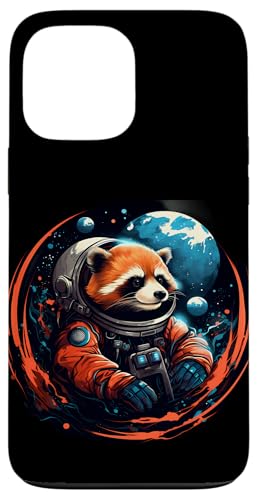 Hülle für iPhone 13 Pro Max Red Panda Artwork Astronaut Motiv Tierliebhaber von Forest Animal Art