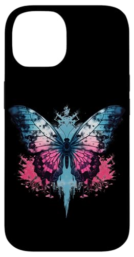 Hülle für iPhone 14 Schmetterling Kunstwerk Splash Wildlife Wald bunte Tierkunst von Forest Animal Art