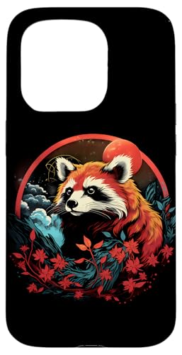 Hülle für iPhone 15 Pro Roter Panda, bunt, Blumenmotiv, Tierliebhaber, Wildtiere, Wald von Forest Animal Art