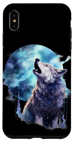 Hülle für iPhone XS Max Wolf Mond heulender Tierliebhaber Tierkunst Kunstwerk von Forest Animal Art