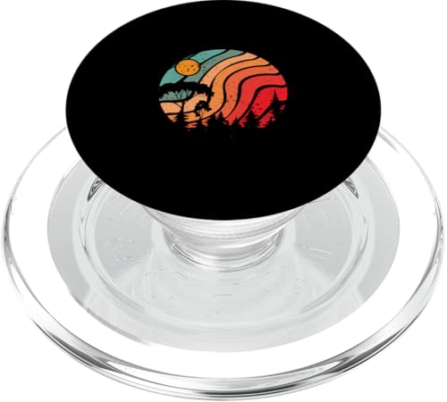 Retro Wald Wildlife Bäume Outdoor Natur PopSockets PopGrip für MagSafe von Forest Wildlife Trees Outdoor Apparel