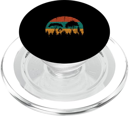 Retro Wald Wildlife Bäume Outdoor Natur PopSockets PopGrip für MagSafe von Forest Wildlife Trees Outdoor Apparel