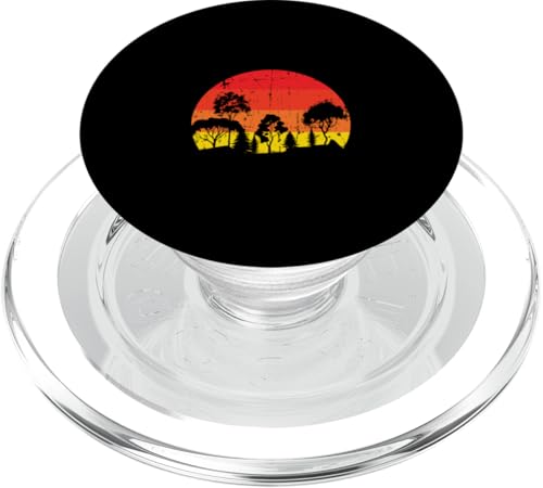 Retro Wald Wildlife Bäume Outdoor Natur PopSockets PopGrip für MagSafe von Forest Wildlife Trees Outdoor Apparel