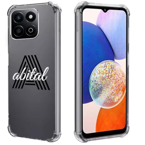 FortiCase Personalisierte Handyhülle für Honor X7c,Transparent Silikon Hülle,mit Name/Name Text Personalisiert Case,für Honor X7c Personalisierte Schutzhülle -SYZM von FortiCase