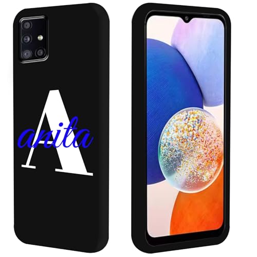 FortiCase Personalisierte Handyhülle für Samsung Galaxy A51 5G,Schwarz Silikon Hülle,mit Name/Name Text Personalisiert Case,für Galaxy A51 5G Schutzhülle -SYZ von FortiCase