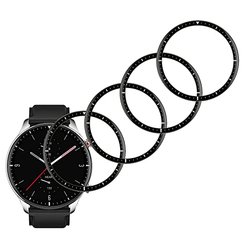 [4-Stück] Kompatibel mit Amazfit Amazfit GTR 2, 3D Gebogene Vollabdeckung Schutz Displayschutzfolie, Wasserdicht Folie Anti-Kratzer Blasenfrei HD Klar für Amazfit GTR 2 von Foryo