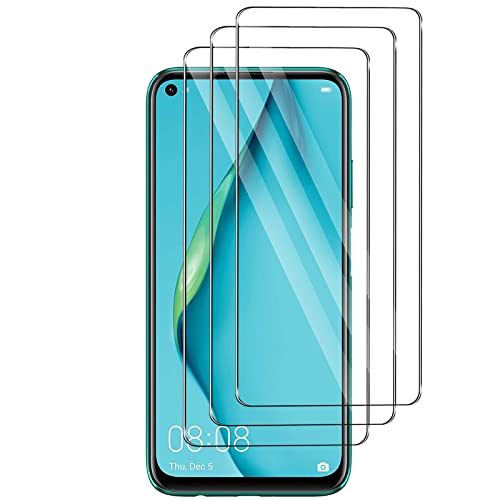 Für Huawei P40 Lite panzerglas Schutzfolie, [3 Stück] [Case Friendly] [HD Clear] [9H Härte] [Anti-Kratzen] [Blasenfreie] Gehärtetem Glas Displayschutzfolie für Huawei P40 Lite von Foryo