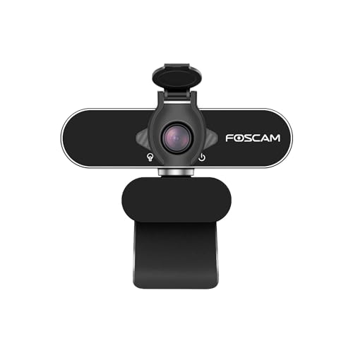 Foscam - Webcam 1080P USB mit integriertem Mikrofon für Computer – W21 Silber von Foscam