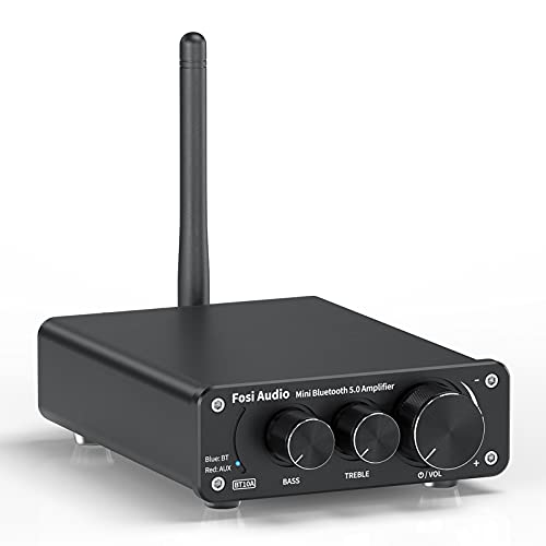 Fosi Audio BT10A Bluetooth 5.0 Stereo Audio Verstärker Empfänger 2 Kanal Klasse D Mini Hi-Fi Integrierter Verstärkter Geeignet für Lautsprecher zu Hause 50W x2 TPA3116 von Fosi Audio