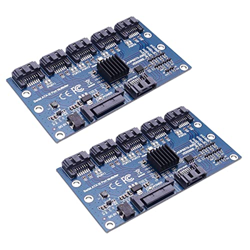 Fossthiroy 2X Controller Karte Motherboard Sata Erweiterungs Karte 1 Bis 5 Anschluss Sata3.0 6 Gbit/S Multiplier Sata Anschluss Riser Karten Adapter Für Computer von Fossthiroy