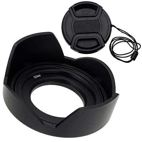 Fotodiox Lens Hood Kit for Sony E PZ 16-50mm F3.5-5.6 OSS E-Mount Power Zoom Lens, Tulip Flower Hood with Cap for Sony Kit Lenses von Fotodiox