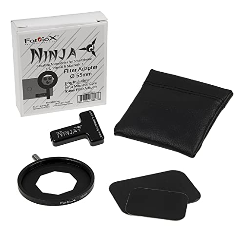 Ninja 55mm Filteradapter - Kreatives Universal- & Magnetzubehör für Smartphones: Ninja Magnetkern, 55mm Filteradapter von Fotodiox