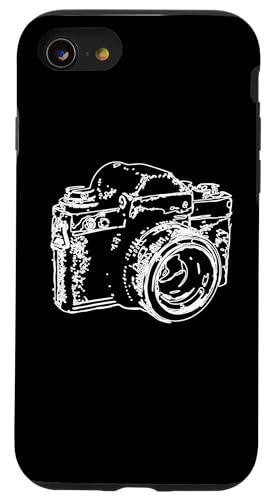 Hülle für iPhone SE (2020) / 7 / 8 Retro Vintage Kamera Analoge Fotokamera Skizze Fotografie von Fotografie Geschenke für Ihn und Sie