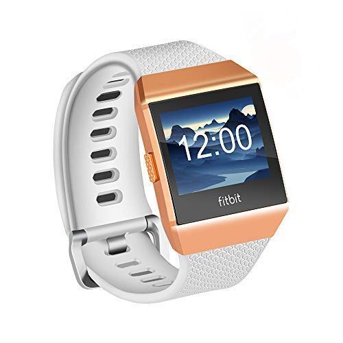 Fotover Ersatzarmband Kompatibel mit Ionic,Einstellbar atmungsaktiv weiches TPU-Uhrenarmband Ersatzband for Ionic Fitness Smartwatch mit Ionic Schutzfolie,White von Fotover