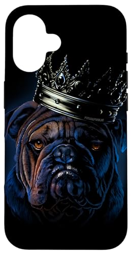 Hülle für iPhone 16 Königliche Bulldogge mit Krone von Fox Republic Design