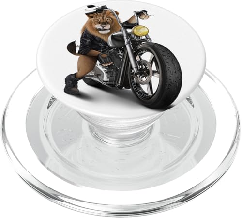 Lion Riding Classic Chopper Motorrad PopSockets PopGrip für MagSafe von Fox Republic Design