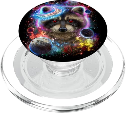 Waschbär Wirbel in Planetary Galaxy Space and Cosmos PopSockets PopGrip für MagSafe von Fox Republic Design