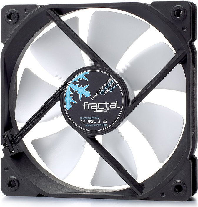 Fractal Design Dynamic X2 GP-12 PWM - Geh�usel�fter - 120 mm - Schwarz (FD-FAN-DYN-X2-GP12-PWM-WT) von Fractal Design