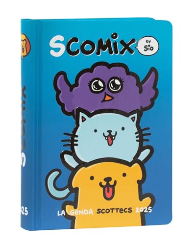 Comix Scomix by Sio Schülerkalender, 16 Monate 2024 – 2025, Schultagebuch für Kinder und Jungen, bunt, mit festem Einband und 512 Seiten, ideal für Grund- und Mittelschule, 12 x 16,5 cm, Blau von Comix