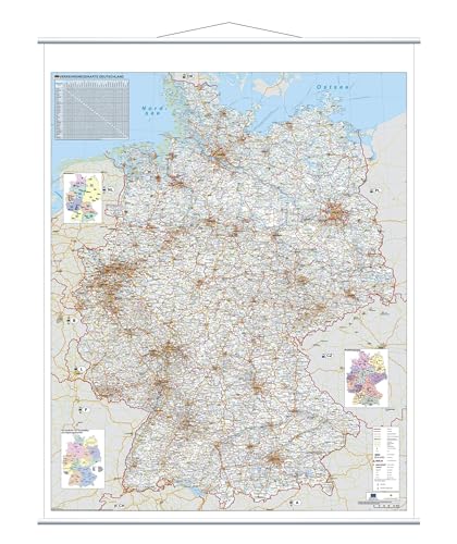 FRANKEN Kartentafel Deutschland, 1:800000, beschreibbar, trocken abwischbar, mit Metallleisten, rollbar, zur Wandbefestigung, 97 x 137 cm, KAM300 FRANKEN Kartentafel Deutschland, 1:800000, beschreibbar, trocken abwischbar, mit Metallleisten, rollbar, zur Wandbefestigung, 97 x 137 cm, KAM300 von Franken