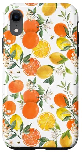 Hülle für iPhone XR Zitronen Orangen Citrus Limon Muster von Franz And Sabina