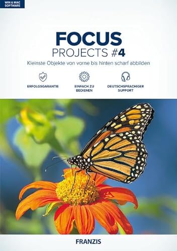 FRANZIS FOCUS projects 4 | Focus-Stacking leicht gemacht | für Windows PC und Mac |CD-ROM von FRANZIS Verlag GmbH