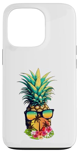 Hülle für iPhone 13 Pro Lustige Ananas Strandliebhaber Tropische Blumenananas von Frauen Blumenblumen Boho Grafik