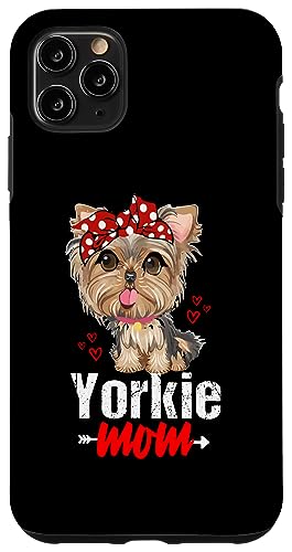 Hülle für iPhone 11 Pro Max Womens Floral Yorkie Mom für Yorkie-Hundeliebhaber-Muttermüt von Frauen-Hundeliebhaber-Haustier lustig