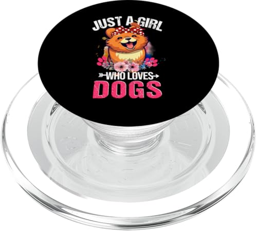 Nur ein Mädchen, das Hunde liebt. Lustig für Hundeliebhaber PopSockets PopGrip für MagSafe von Frauen-Hundeliebhaber-Haustier lustig