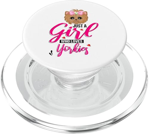 Nur ein Mädchen, das Yorkies, Yorkshire-Terrier-Hundeliebhab PopSockets PopGrip für MagSafe von Frauen-Hundeliebhaber-Haustier lustig