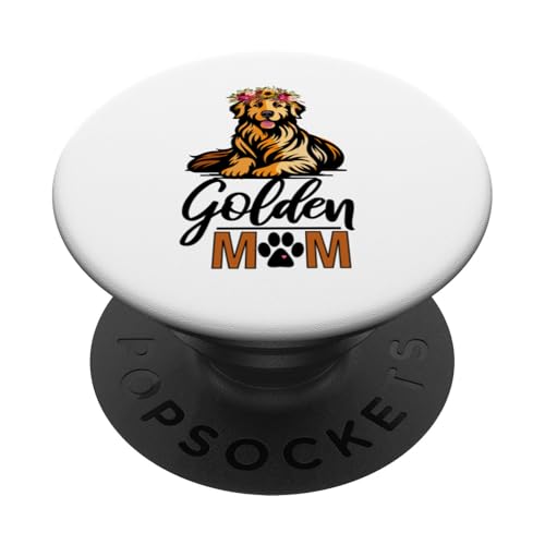 Frauen Goldene Mutter für Golden Retriever Hundeliebhaber PopSockets Klebender PopGrip von Frauenhundliebhaber stechen lustig