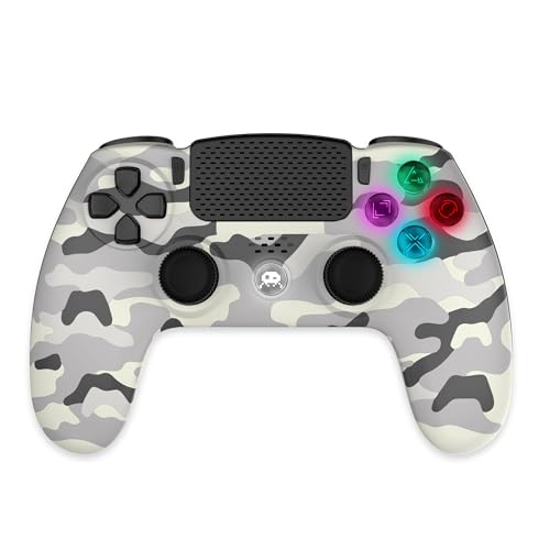 Freaks And Geeks - Wireless Controller for PS4 with 3,5mm jack slot - LED - White Camo von Freaks and Geeks