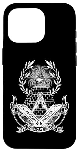 Hülle für iPhone 16 Pro Freemason Illuminati - All Seeing Eye - Faith Hope Charity von Freimaurer Freimaurerei Freemason Masonry Geschenk