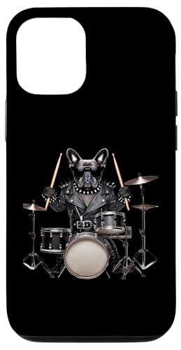 Hülle für iPhone 13 Pro Französische Bulldogge Shirt Heavy Metal Hund Hard Rock Musik Liebhaber von French Bulldog Gifts and Doggie Shirts